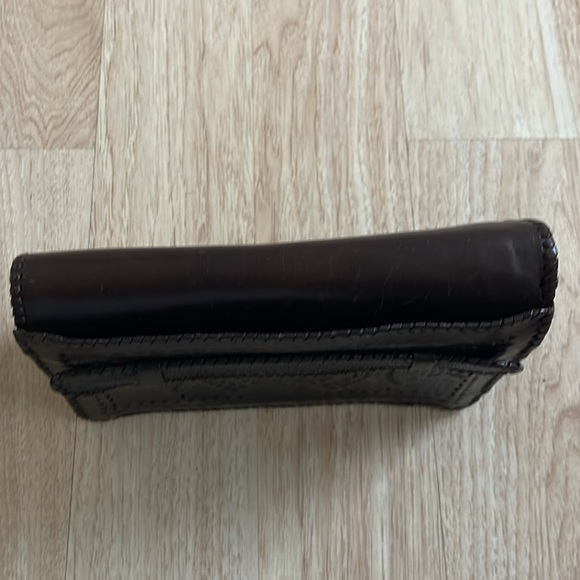 BCBGMaxAzria brown unique leather clutch - Picture 7 of 7